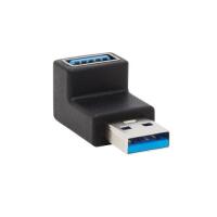 USB 3.0 SuperSpeed Adapter - USB-A to USB-A, M/F, Up Angle, Black image