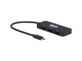 USB-C Adapter, Triple Display - 4K 60 Hz DisplayPort, 8K, HDR, 4:4:4, HDCP 2.2, DP 1.4 Alt Mode, Black