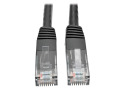 Premium Cat5/5e/6 Gigabit Molded Patch Cable, 24 AWG, 550 MHz/1 Gbps (RJ45 M/M), Black, 1 ft.