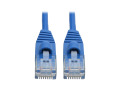 Cat6a Gigabit Snagless Molded Slim UTP Network Patch Cable (RJ45 M/M), Blue, 1 ft.