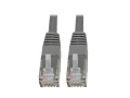 Premium Cat5/5e/6 Gigabit Molded Patch Cable, 24 AWG, 550 MHz/1 Gbps (RJ45 M/M), Gray, 1 ft.
