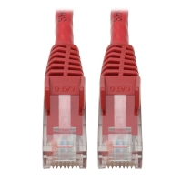 Premium Cat6 Gigabit Snagless Molded UTP Patch Cable, 24 AWG, 550 MHz/1 Gbps (RJ45 M/M), Red, 4 ft. image