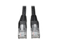 Premium Cat6 Gigabit Snagless Molded UTP Patch Cable, 24 AWG, 550 MHz/1 Gbps (RJ45 M/M), Black, 8 ft.