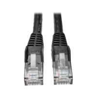 Premium Cat6 Gigabit Snagless Molded UTP Patch Cable, 24 AWG, 550 MHz/1 Gbps (RJ45 M/M), Black, 8 ft. image