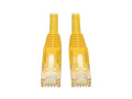 Premium Cat6 Gigabit Snagless Molded UTP Patch Cable, 24 AWG, 550 MHz/1 Gbps (RJ45 M/M), Yellow, 35 ft.