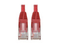 Premium Cat6 Gigabit Snagless Molded UTP Patch Cable, 24 AWG, 550 MHz/1 Gbps (RJ45 M/M), Red, 6 in.