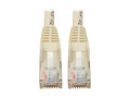 Premium Cat6 Gigabit Snagless Molded UTP Patch Cable, 24 AWG, 550 MHz/1 Gbps (RJ45 M/M), White, 6 in.