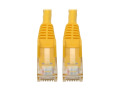 Premium Cat6 Gigabit Snagless Molded UTP Patch Cable, 24 AWG, 550 MHz/1 Gbps (RJ45 M/M), Yellow, 6 in.