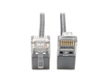 Right-Angle Cat6 UTP Patch Cable (RJ45) - 1 ft., M/M, Gigabit, Snagless, Molded, Slim, Gray
