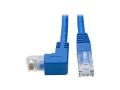 Down-Angle Cat6 UTP Patch Cable (RJ45) - 1 ft., M/M, Gigabit, Molded, Blue