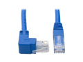 Up-Angle Cat6 UTP Patch Cable (RJ45) - 1 ft., M/M, Gigabit, Molded, Blue