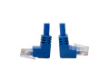 Cat6 UTP Patch Cable (RJ45), Up-Angle Male/Down-Angle Male - 1 ft., Gigabit, Molded, Blue