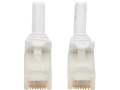 Cat6a 10G Certified Snagless Antibacterial UTP Ethernet Cable (RJ45 M/M), White, 3ft