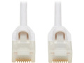 Cat6a 10G Certified Snagless Antibacterial S/FTP Ethernet Cable (RJ45 M/M), PoE, White, 3ft