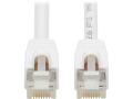 Cat6a 10G Certified Snagless Antibacterial S/FTP Ethernet Cable (RJ45 M/M), PoE, White, 10ft