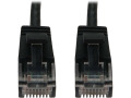 Cat6a 10G Snagless Molded Slim UTP Ethernet Cable (RJ45 M/M), PoE, Black, 6 in. (15 cm)