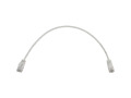 Cat6a 10G Snagless Molded Slim UTP Ethernet Cable (RJ45 M/M), PoE, White, 1 ft. (0.3 m)