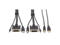 DVI KVM Cable Kit - DVI, USB, 3.5 mm Audio (3xM/3xM) + USB (M/M), 1080p, 10 ft., Black