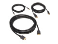 HDMI KVM Cable Kit - 4K HDMI, USB 2.0, 3.5 mm Audio (M/M), Black, 10ft