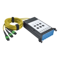 40/100Gb Fiber Breakout Cassette with Built-In MTP Cables, 40Gb to 4 x 10Gb, 100Gb to 4 x 25Gb, (x3) 8-Fiber Singlemode MTP/MPO to (x12) LC Duplex 8.3/125 image