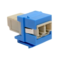 Duplex Multimode Fiber Coupler, Keystone Jack - LC to LC, Blue image
