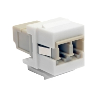Duplex Multimode Fiber Coupler, Keystone Jack - LC to LC, White image