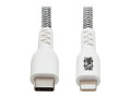 Heavy-Duty USB-C Sync/Charge Cable with Lightning Connector - M/M, USB 2.0, 3 ft (0.9 m)
