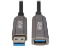 USB 3.2 Gen 1 CL3-Rated Fiber Active Optical Cable (AOC) - Extension/Repeater, A/A M/F, Black, 30 m