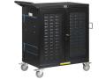 Safe-IT UV Locking Storage Cart for Mobile Devices and AV Equipment, Antimicrobial, Black