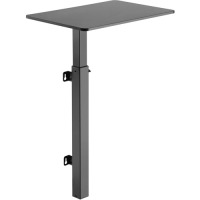 Safe-IT Adjustable-Height Wall-Mount Workstation - Antimicrobial Protection, Black image