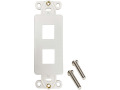 Safe-IT 2-Port Antibacterial Wall-Mount Insert, Decora Style, Vertical, Ivory, TAA