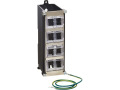 8-Port Metal DIN-Rail Mounting Keystone Patch Panel with Grounding, Black/Silver, TAA