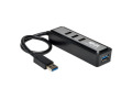 Portable 4-Port USB 3.0 Superspeed Mini Hub w/ Built In Cable