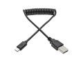 6ft USB 2.0 Hi-Speed A to Micro-B-USB Cable Coiled M/M 6'