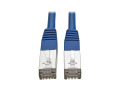 Cat5e 350 MHz Molded Shielded STP Patch Cable (RJ45 M/M), Blue, 15 ft.