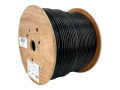 Cat6/Cat6e 600 MHz Solid-Core Outdoor-Rated (UTP) Bulk Ethernet Cable, Black, 1000 ft