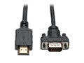HDMI to VGA Active Converter Cable, HDMI to Low-Profile HD15 (M/M), 1920 x 1200/1080p @ 60 Hz, 15 ft.