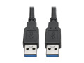 USB 3.0 SuperSpeed A/A Cable for Tripp Lite USB 3.0 All-in-One Keystone/Panel Mount Couplers (M/M), Black, 6 ft.