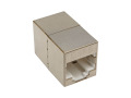Cat6 Straight-Through Modular Shielded Compact In-Line Coupler (RJ45 F/F), TAA