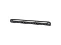 Cat6 24-Port Patch Panel - PoE+ Compliant, 110/Krone, 568A/B, RJ45 Ethernet, 1U Rack-Mount, TAA