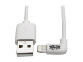 Right-Angle Lightning Cable, USB Type-A to Lightning, 3 ft. Cord, Reversible Lightning Plug