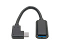 USB Type-C to Type-A Adapter Cable (M/F) - Right Angle, 3.1, 5 Gbps, Gen 1, Thunderbolt 3, 6 in.