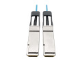 QSFP+ to QSFP+ Active Optical Cable - 40Gb, AOC, M/M, Aqua, 20 m (65.6 ft.)