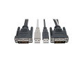 DVI to USB-A Dual KVM Cable Kit - (2x Male/2x Male), 1920 x 1200 (1080p) @ 60 Hz, 10 ft.