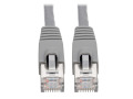 Cat6a 10G-Certified Snagless Shielded STP Network Patch Cable (RJ45 M/M), PoE, Gray, 5 ft.