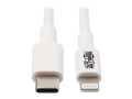 USB-C Sync / Charge Cable with Lightning Connector - M/M, USB 2.0, White, 3 ft. (0.9 m)