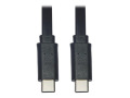 3 ft USB-C Flat Cable (M/M) - USB 2.0, Thunderbolt 3 Compatible, Black