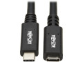 USB-C Extension Cable (M/F) - USB 3.2 Gen 1, Thunderbolt 3, 60W PD Charging, Black, 3 ft. (0.9 m)