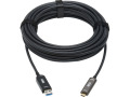 USB-A to USB-C AOC Cable (M/M) - USB 3.2 Gen 2 Plenum-Rated Fiber Active Optical - Data Only, Backward Compatible, Black, 15 m