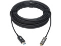 USB-A to USB-C AOC Cable (M/M) - USB 3.2 Gen 2 Plenum-Rated Fiber Active Optical - Data Only, Black, 10 m